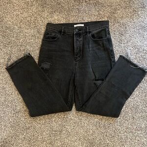 PacSun black high rise straight jeans